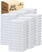 GOLD TEXTILES 60 Pack Economy White Washcloths Set (12x12 inches) - Cotton