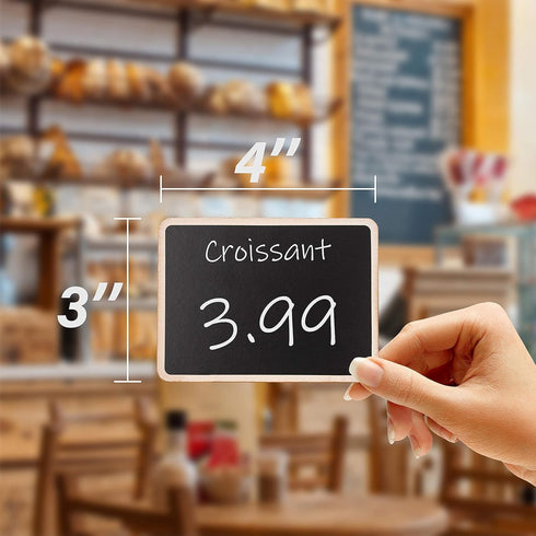 20+1 pcs Wood Mini Chalkboard Sign with Easel Stand for Special Event Decorations, Table Numbers, Weddings, Birthday