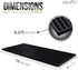 Esatto 12" x 6" Professional Service Mat, Black – Sturdy Thick Durable and Stylish Service Bar Mat for Spills, Coffee, Bars, Restaurants, Counter Top Dish Drying Mat Glass Drying Mat (2 Piece, Black)
