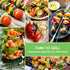 Summer Survival Garden Seeds Kabob Skewer Vegetables Collection - Large Red Cherry Tomato, Black Beauty Zucchini