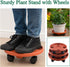 Tulpeed 3 Pack 10 Inch Rolling Plant Stand with Wheels Plant Caddy with Wheels Heavy Duty Plant Dolly Roller Base