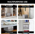 ALCOVA Shoe Organizer for Closet, Sandal Organizer with Mesh Pocket, Adjustable Dividers, Clear Lid Cover, Fits up to