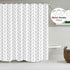 Riyidecor Chevron Shower Curtain, Geometric Herringbone 72Wx96H Inch, Extra Long Fabric Bathroom Set