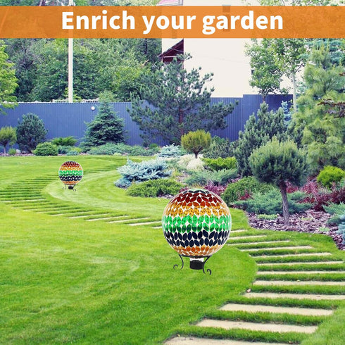 Kesywale 10 12 Inch 5 Inch (8 inch) Metal Gazing Ball Stand for or Outdoor Garden Gazing Globes and for Plant