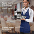 Under NY Sky V Neck Short Apron - Unisex Bib, Tuxedo Style - Lightweight, Front Slit, Hip Pockets - Adjustable