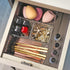 6 Pack Clear Plastic Drawer Organizer Set, Desk Drawer Storage Bins, Clear Organizer Tray