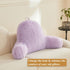 XeGe Fluffy Back Support Pillow Cover for Bed (No Filler), Light Purple Faux Fur Backrest Pillowcase, Lilac Furry
