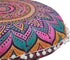 22 Inches Round Mandala Floor Pillow Cover Seating Cushion Throw Cover Ottoman Pouf Cover Pom Pom Pillow Cases Hippie
