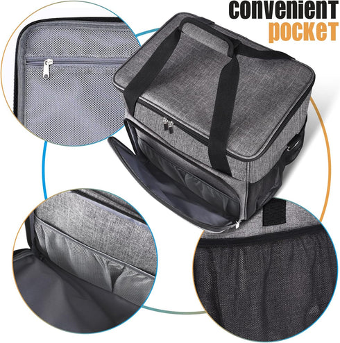 BAGLHER Coffee Maker Storage Bag, Waterproof Travel Organizer Case for Kering Machines, Grey