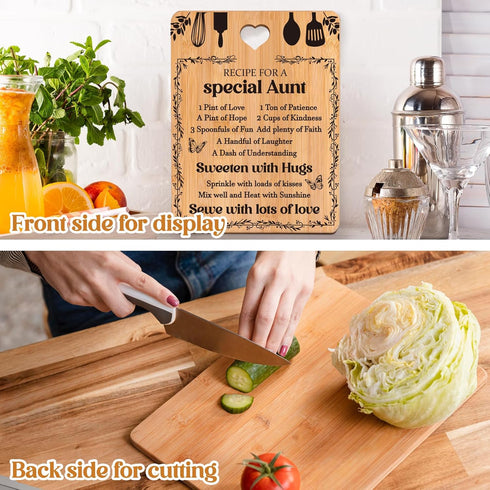 Aunt Gifts - Bamboo Cutting Board Gifts for Aunt, best aunt ever gifts, 11 * 8 inches