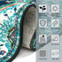 Vintage Soft Boho Area Rug 2x3 Washable, Non-Slip/Non-Shedding Print Carpet for Living Room, Dining Room, Bedroom -