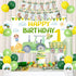 TWO WILD 1st Tractor Birthday Decorations for Boy Green Tractor Banner Backdrop High Chair Banner Cake Toppers Tractor