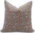 Floral Pillow Cover 14x14 Cushion Covers Pillowcase Hand Block Print Thick Linen