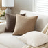 Pack 2 Cozy 20 20 Inch ANRODUO of Textured Boucle Throw Pillow Covers Soft White Decorative Accent Solid Pillow Cases