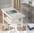 sthmec 3 Narrow Side Table with Charging Station, Small End Table for Small Spaces, Skinny Nightstands with Storage
