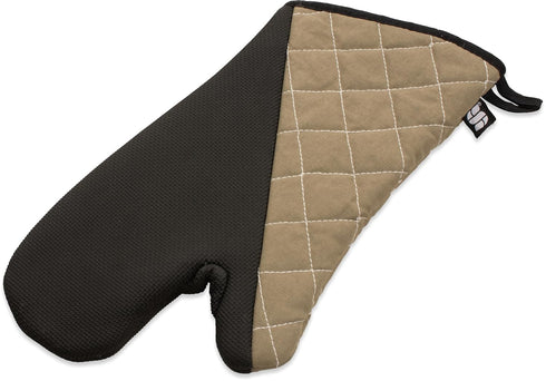 Carlisle FoodService Products 810CM15 San Jamar Textured Neoprene Bestgrip Oven Mitt with Magnet, 15" Length, Tan/Brown