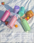 6Pack 16oz Glass Cups with Lids and Straws, Stainless Steels Cups, Beer Cup, Iced Coffee Cups, Smoothie Cup