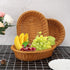 EUSOAR Wicker Basket, 12.2"x 7.9"x 2.8", 3pcs Tabletop Food Serving Baskets for Restaurant Bakery Family