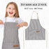 Stripes Kids Cooking Apron, Adjustable Kids Apron with 2 Pockets for Boys and Girls