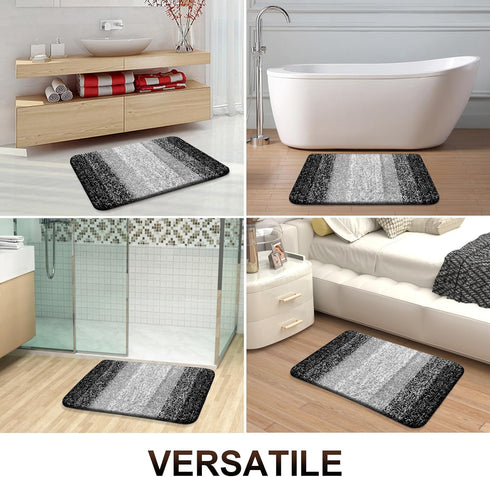 OLANLY Bathroom Rug Mat 30x20, Extra Soft Microfiber Non-Slip Plush Shaggy Bath Carpet for Bathroom