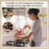 46OZ Ayerphalo Bacon Grease Container with Strainer - Large Capacity, With Silicone Wooden Spatula, Enamel Bacon Grease