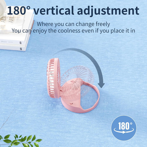 Portable Neck Fan, 3 IN 1 Handheld Mini Fan, USB Rechargeable Eyelash Fan with Lanyard, 180° Foldable for Travel/Summer