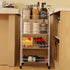 4-Tier PLKOW Metal Rolling Utility Cart, Multi-Functional Storage Cart for Office, Living Room, Kitchen, Bathroom