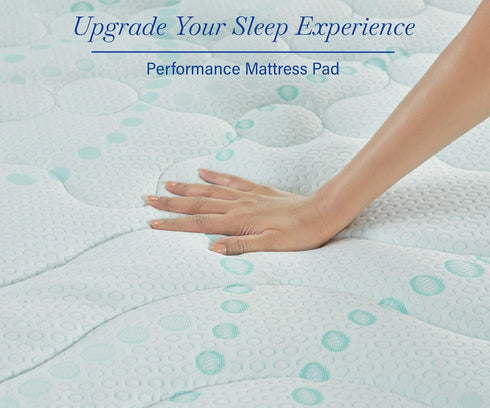California Design Den Twin Cooling Mattress Pad, 3-Zone Quilted Twin Size, Non-Slip Soft Mattress Pad