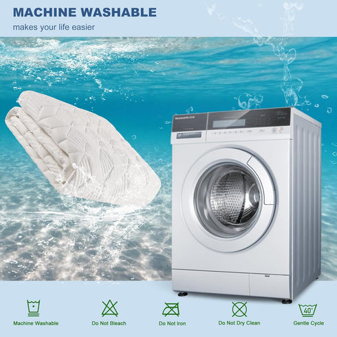 3D 6-26 inches GRT Waterproof Mattress Protector Queen, Rayon Bamboo Mattress Protector Cooling Breathable, Air Fabric
