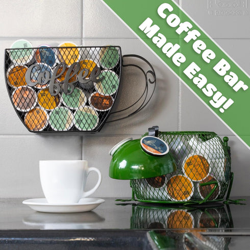 Made Easy Kit Coffee Pod Organizer - Functional Décor for Home Coffee Bar, Café Station Countertop Storage Accessories