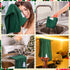 6 Set Peryiter Pcs Christmas Bath Towels Xmas Tree Embroidered Cotton Bathroom Decors Green Xmas Tree Hand Towels