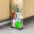 3 Tier Slim Rolling Storage Cart with Wheels for Small Space,Clear Modern Design Slim Utility Cart Suitable as Bathroom