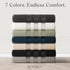Set 600 6-Piece Set 3 2 2 2 Set Premium Staple Cotton Bathroom Towel - Beige GSM Luxury Bath Towel Stripe - Bath