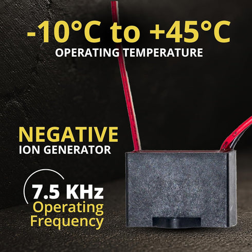 ELECTRODEPOT Portable Air Purifier & Ionizer – 12V DC Plasma Negative Ion Generator Module