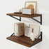 Floating Shelves, 12 Inch Deep Rustic Wood Wall Storage, 16W x 12D