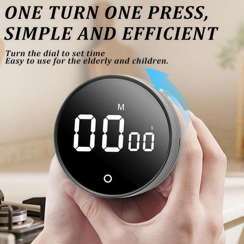 BXF SPORTS 2Pcs 199-Minute Countdown Countup Digital Kitchen Timer - Magnetic Timer with Large LED Display,Volume