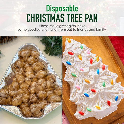 Handi-Foil Disposable Aluminum Christmas Tree Cake Pan, 10 Pack