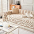 71"x91", 1 VClife Bohemian Aztec Accent Chair Cover Beige White Geometric Tribal Chenille Armchair Slipcover Reversible