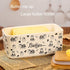 2 porcelain butter dish with lid, Natural bamboo lid, seal included for airtight butter dish, butter holder easily fits