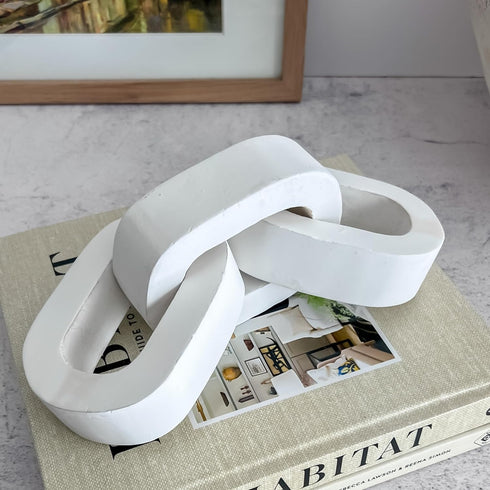 Minimalist White Wooden Knot Coffee Table Decor