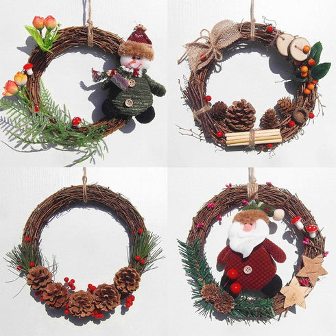 Natural Grapevine Wreath Ring, DIY Craft Vines Base Roll for Rustic Summer Fall Christmas Decor, 12 inch