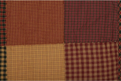 VHC Brands Heritage Farms Cotton Quilted Runner, 13x72, Red