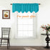 Turquoize Teal Valance Curtains, 52" x 18" Short Window Curtain Valance for Kitchen, Blackout Thermal Insulated