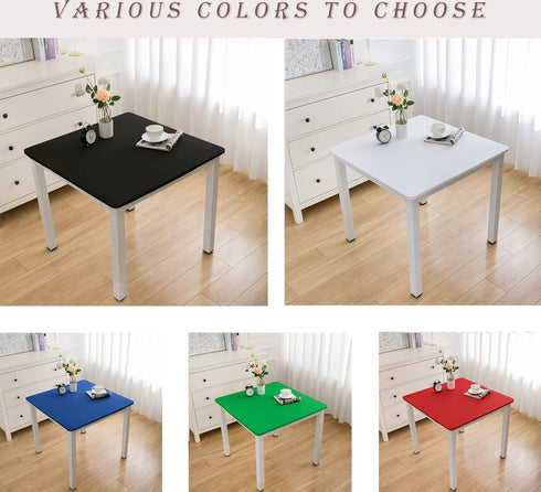 34 34 Inch Wolkemer Fitted Square Tablecloth Spandex Stretch Blue Cocktail Table Cover Elastic Edge Table Topper Cap