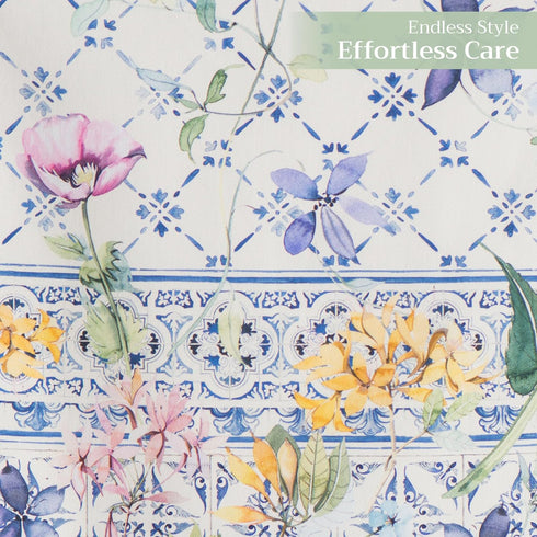 Maison d' Hermine 100% Cotton Table Runner, 108 inches Long, Double Layer Decorative for Home Kitchen Dining (Faience,