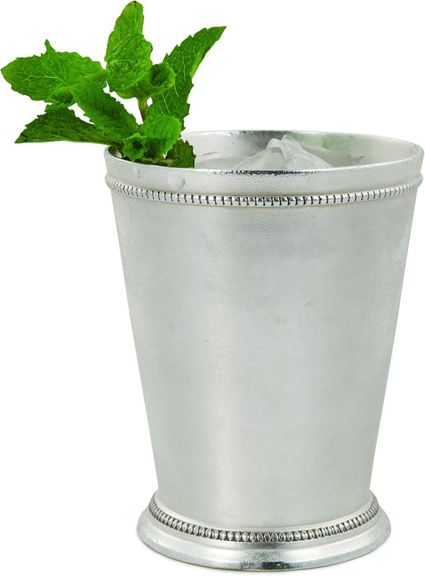 Twine Mint Julep Cup, Set of 1, 12 oz, Real Brass with Sterling Silver Plating Derby Cocktail Tumbler