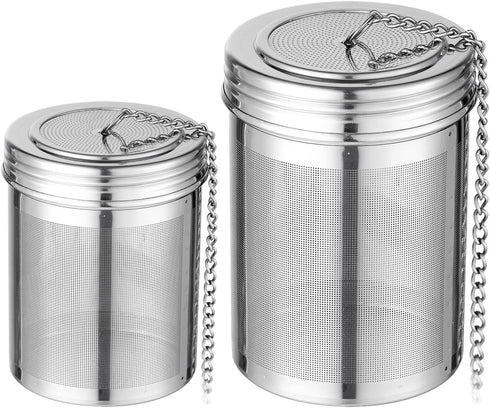 2 Pack Tea Infuser, Extra Fine Mesh Holes Tea Ball Strainers with Threaded Connection, 304 Stainless Steel Cooking