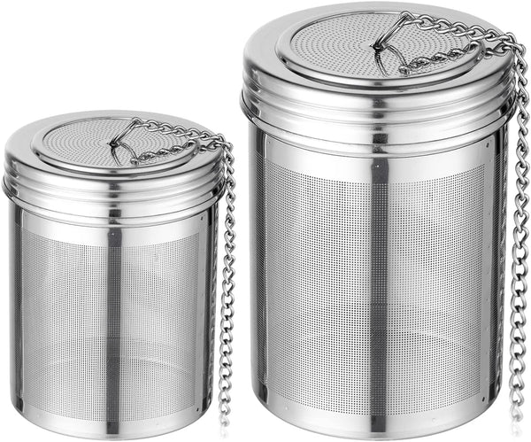 2 Pack Tea Infuser, Extra Fine Mesh Holes Tea Ball Strainers with Threaded Connection, 304 Stainless Steel Cooking