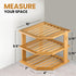 3 Countertop 10 10 9.5 Inch, Counter, Plate Organizer for Cabinet - Tier Bamboo Corner Shelf Cabinet Organizer