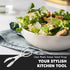 Chef Craft Premium Salad Scissor Tongs, 11.25 Inch, Clear